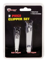 Diamond Visions Silver Nail Clippers 2 pc