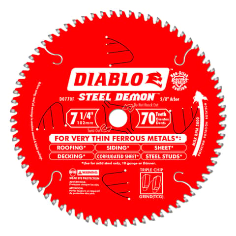 Diablo Steel Demon 7 1 4 in. D X 5 8 in. TiCo Hi Density Carbide