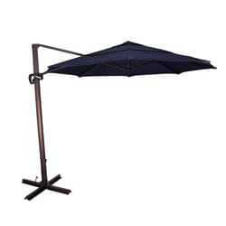 California Umbrella 11 ft. Tiltable Navy Blue Offset Umbrella