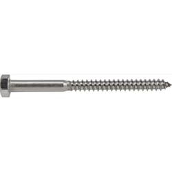 HILLMAN 5/16 in. X 4 in. L Hex Stainless Steel Lag Screw 25 pk