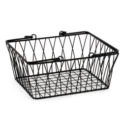 Spectrum Twist 10 in. L X 11 in. W X 5.25 in. H Black Storage Basket