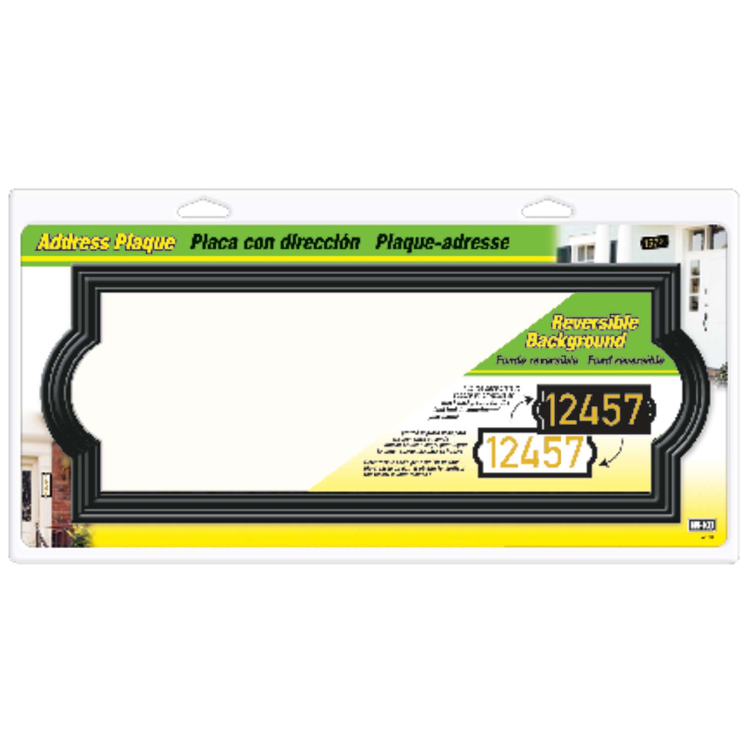 Download Hy Ko Matte Black Plastic Rectangle Address Plate Ace Hardware