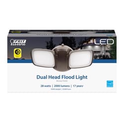 Feit LED Dusk to Dawn Hardwired LED Bronze Security Floodlight