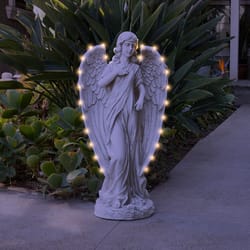 Alpine Fiberglass/MGO White 31 in. Angel Statue