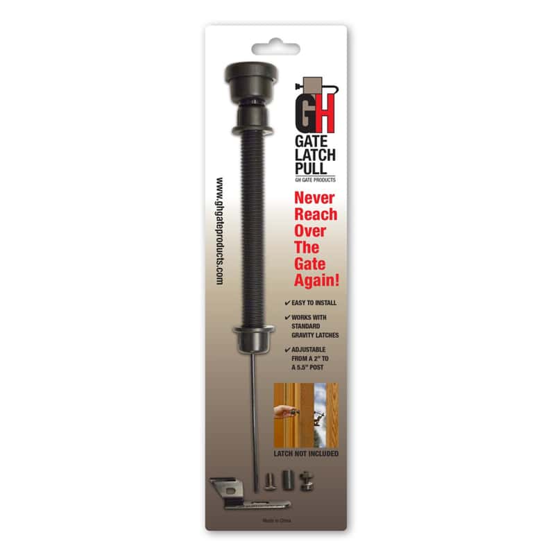 GH Gate Produts 13.5 in. H x 4 in. W Matte Black Plastic Pull Gate