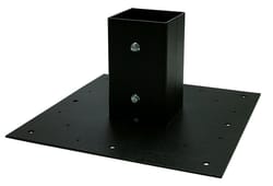 Mail Boss Galvanized Steel Black 8-1/2 in. W X 8-1/2 in. L Mailbox Base Plate