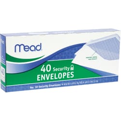 Mead 9.5 in. W X 4.12 in. L No. 10 White Envelopes 40 pk