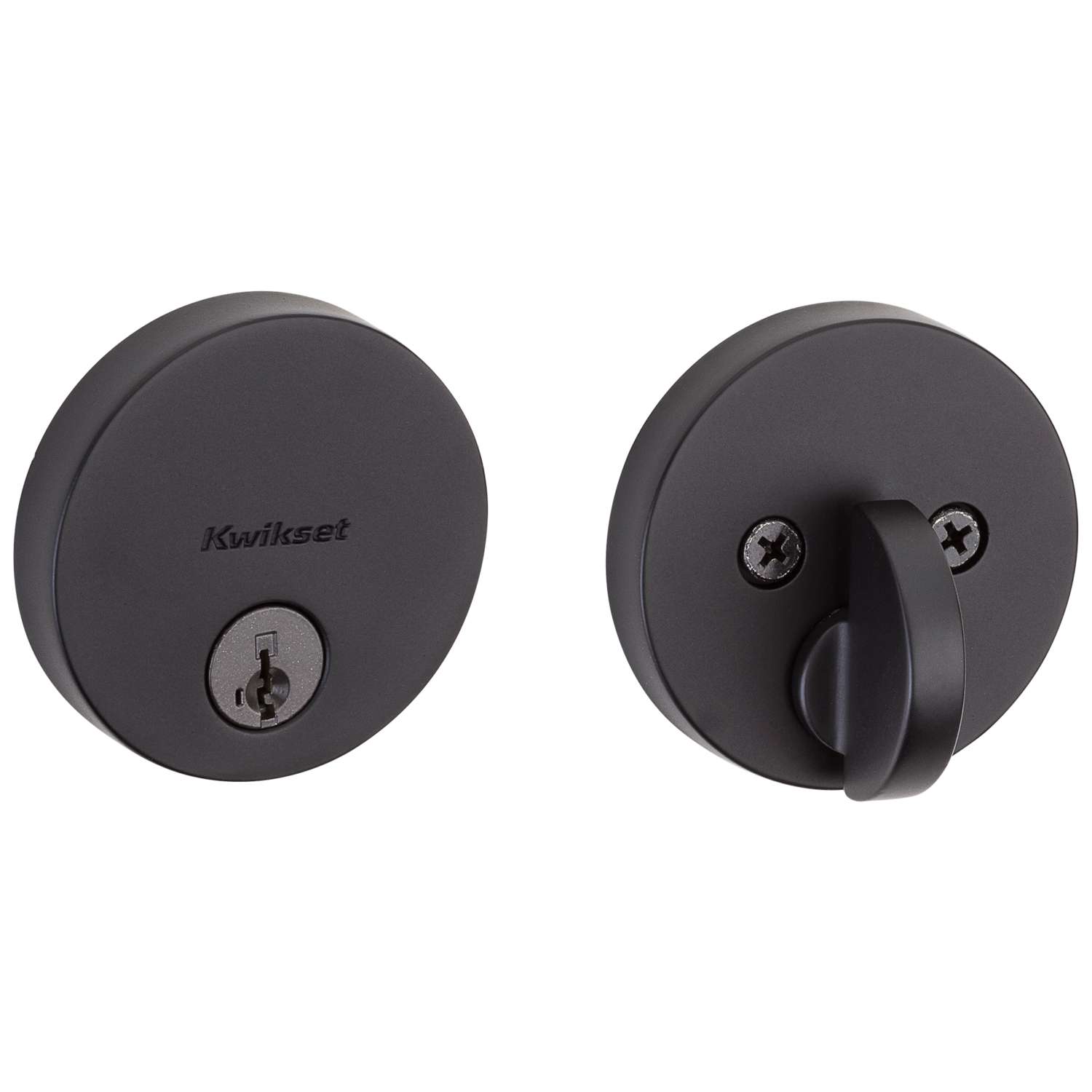 Kwikset Uptown Matte Black Metal Deadbolt Ace Hardware