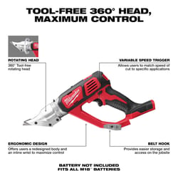 Milwaukee M18 18 V 20 Ga. Cordless Shear Tool Only