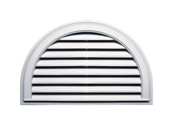 Builders Edge 16 in. W X 24 in. L Wood Grain White Plastic Wall Vent