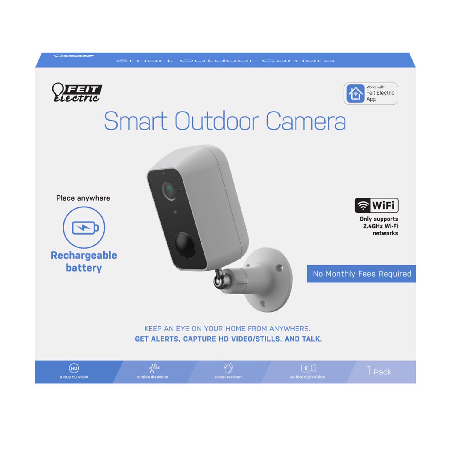 Photos - Camcorder Smart Feit  Home Battery Powered Outdoor -Enabled Security Camera CAM/ 