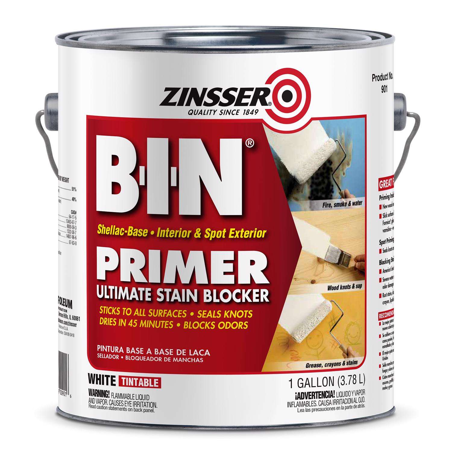Zinsser BIN White ShellacBased Primer and Sealer 1 gal Ace Hardware