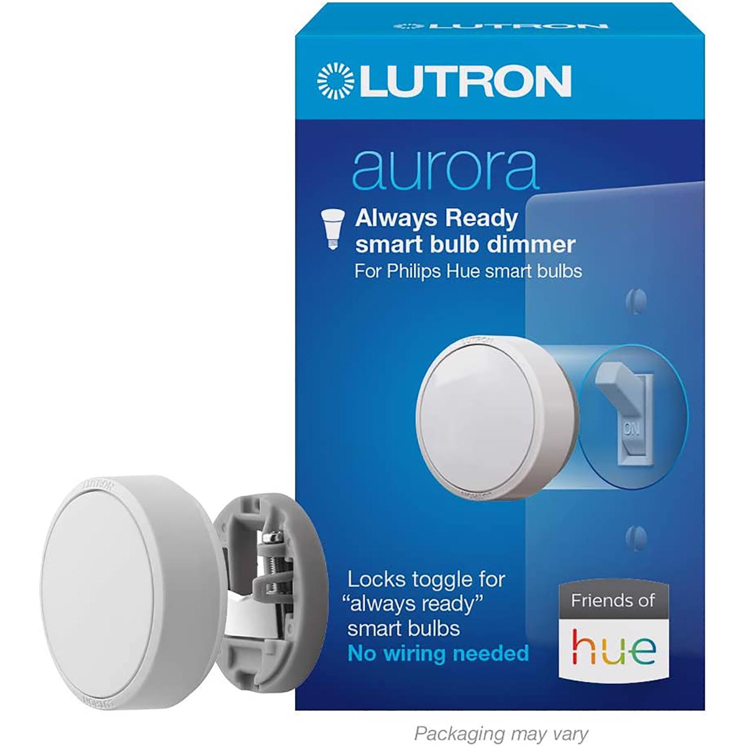 Photos - Household Switch Lutron Aurora White Rotary Dimmer Switch 1 pk Z3-1BRL-WH-L0 