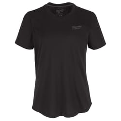 Milwaukee Freeflex L Short Sleeve Women's Round Neck Black Tee Shirt
