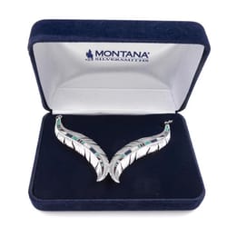 Montana Silversmiths Women's Breaking Trail Feather Silver Necklace Water Resistant