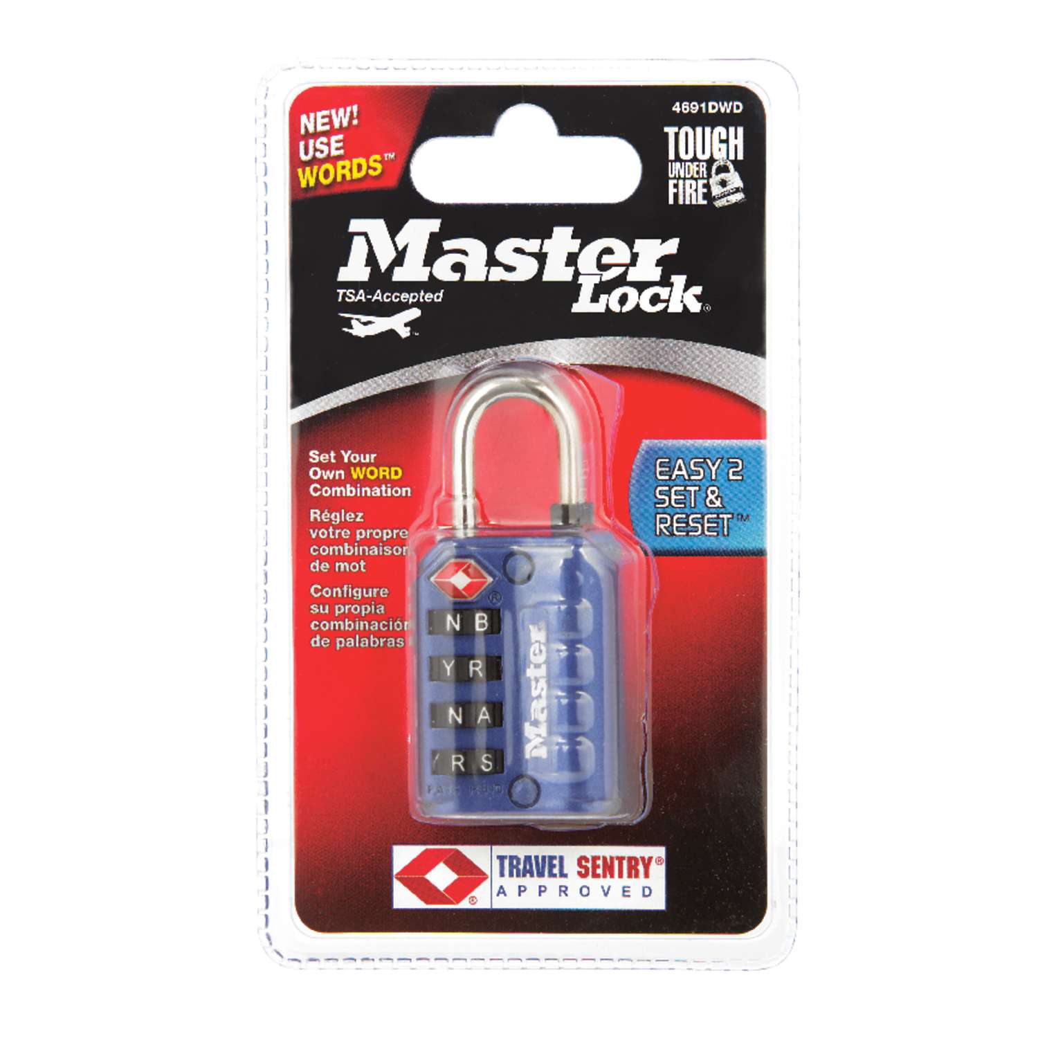 Master Lock 15/32 in. H X 5/8 in. W X 13/16 in. L Steel 4Dial