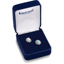 Montana Silversmiths Women's Heavenly Panorama Stud Oval Silver/Turquoise Earrings