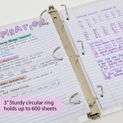 Bazic Products 3 in. W X 12 in. L Slant D-Ring White View Binder