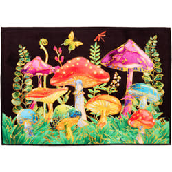 Olivia's Home 22 in. W X 32 in. L Multicolored Magic Mushrooms Polyester Accent Rug