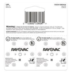 Rayovac Zinc Air 312 1.45 V Hearing Aid Battery 12 pk