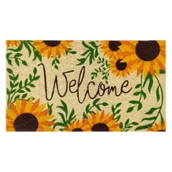 First Concept 18 in. W X 30 in. L Multi-Color Welcome Sunflowers Coir Door Mat