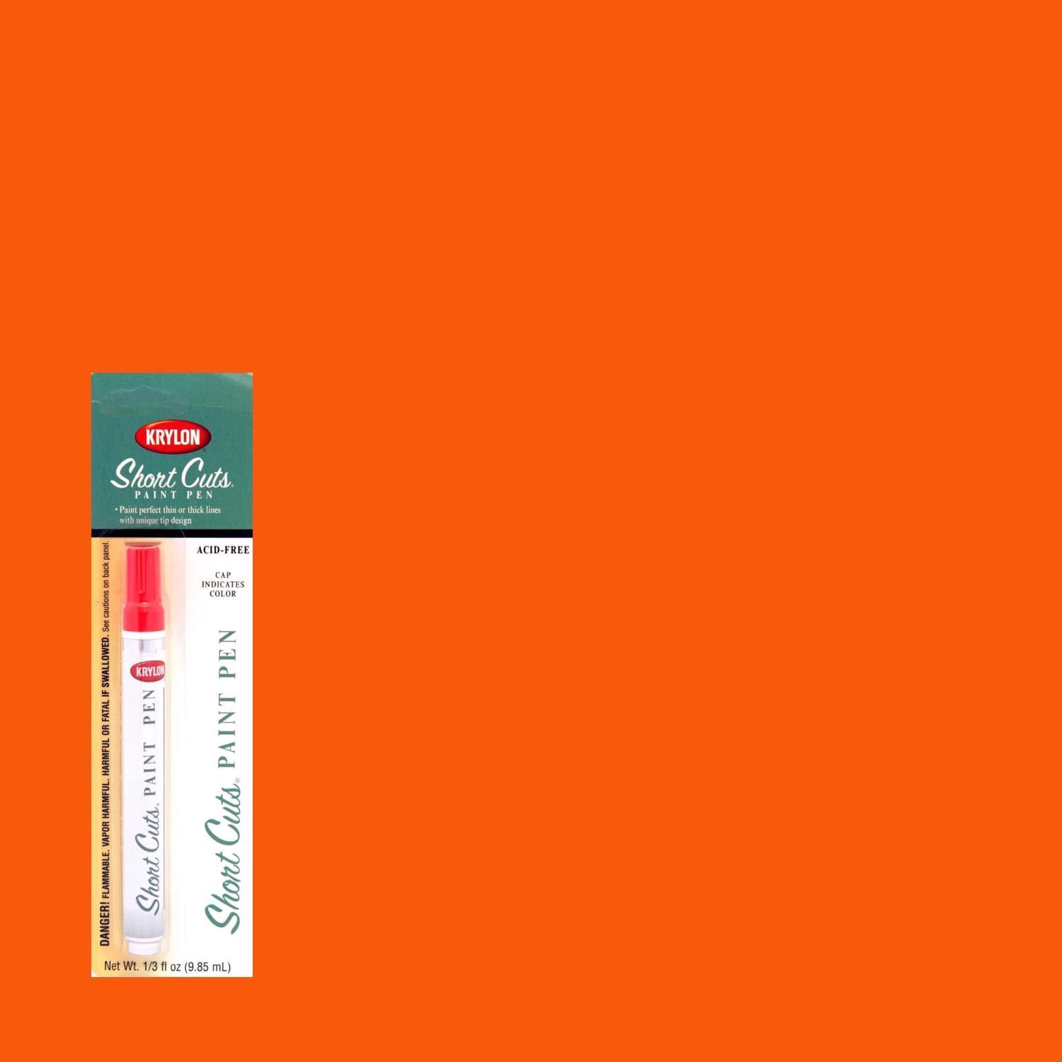 PAオレンジ Krylon Short Cuts Glow Orange Paint Pen Interior 0.33 oz Mfr