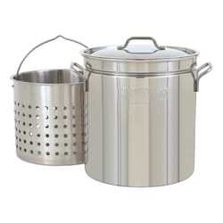 Bayou Classic Stainless Steel Grill Stockpot with Basket 36 qt 16.63 in. L X 14.38 in. W 1 pk