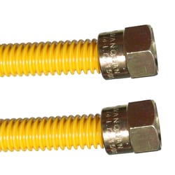 JMF Company 1/4 in. Flare X 3/8 in. D Flare 16 in. Corrugated Stainless Steel Gas Connector