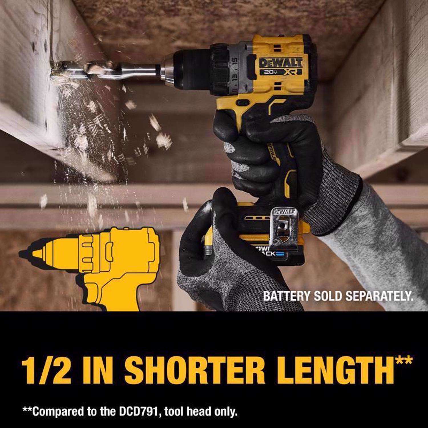 DeWalt DCD800B 20V MAX* XR Brushless Cordless 1/2 Drill/Driver, Tool Only