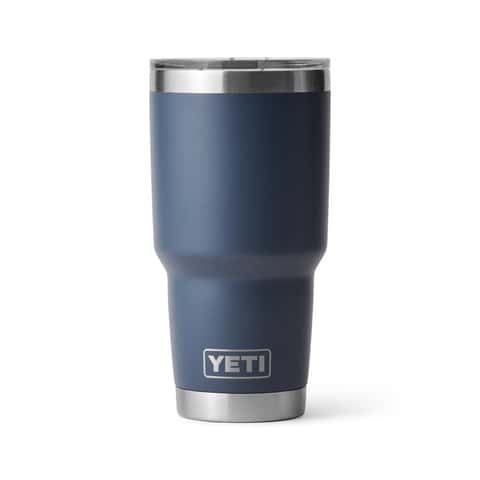 YETI Rambler 30-fl oz Stainless Steel Tumbler with MagSlider Lid, Navy at