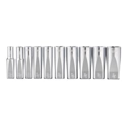 Milwaukee 3/8 in. drive SAE 6 Point Chrome Deep Well Socket Set 10 pc