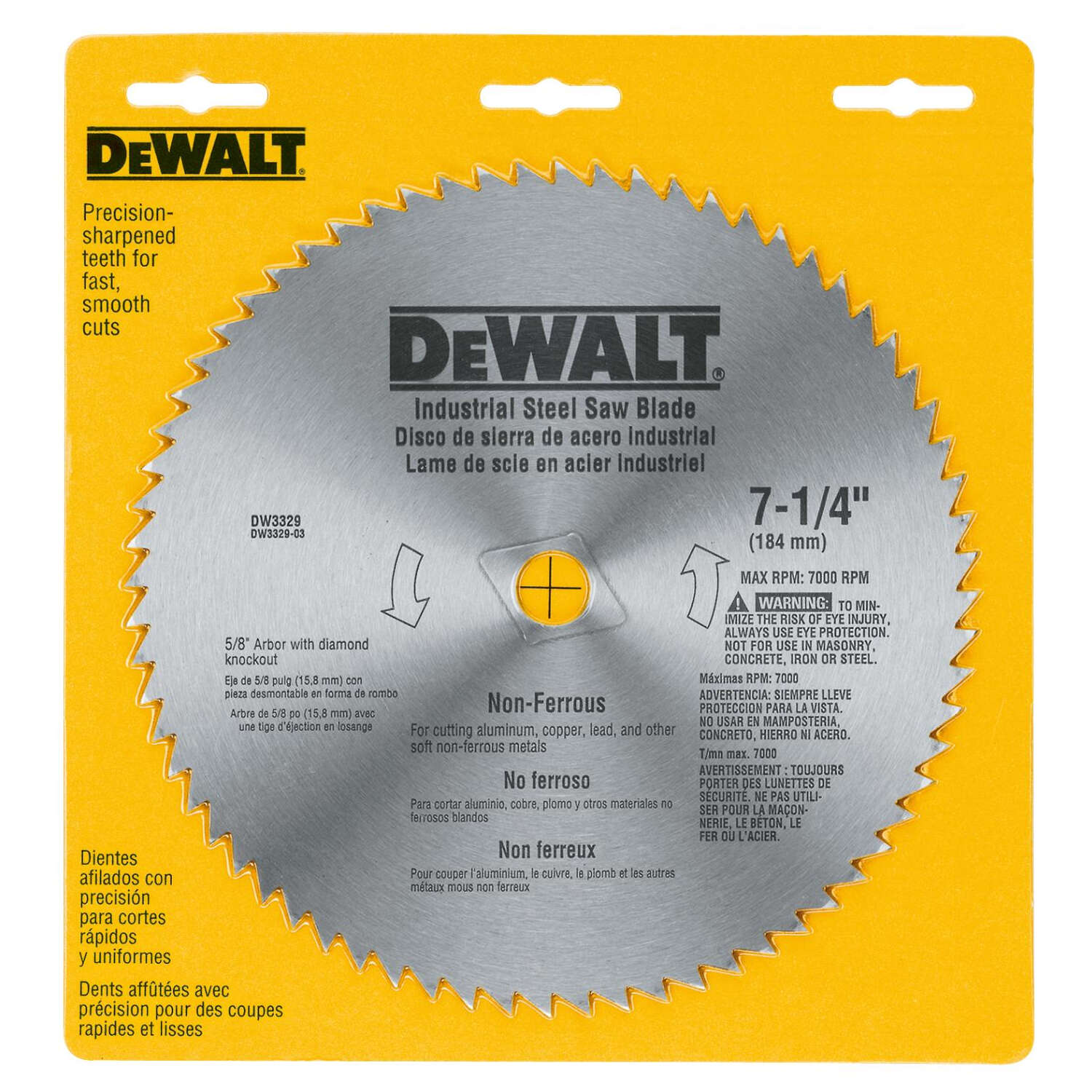 Carbide Tipped Wood Cutting Saw Blade 7-1/4 48 Teeth  5/8 Arbor 7/8" Knock Out 