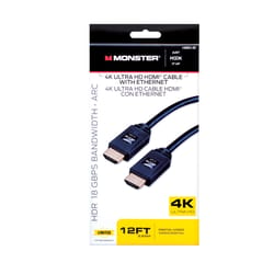 Monster Just Hook It Up 12 ft. L High Speed Cable with Ethernet HDMI
