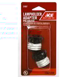 Ace Polarized 1 outlets Polarized Socket Adapter 2 pk