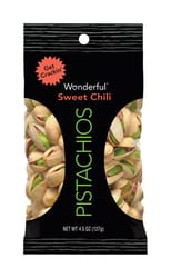 Wonderful SWEET CHILI Pistachios 4.5 oz Pegged