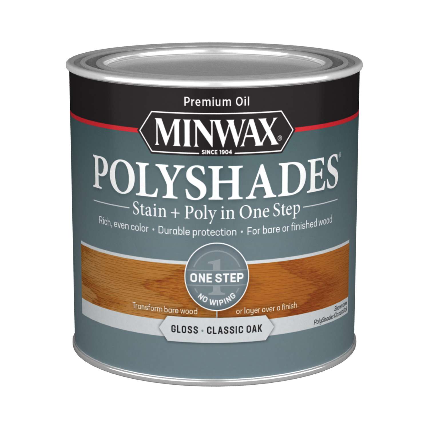 Minwax PolyShades SemiTransparent Gloss Classic Oak OilBased Stain