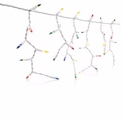 Celebrations Red Incandescent Mini Multicolored 300 ct Icicle Christmas Lights 17 ft.