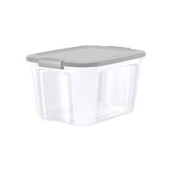 NO!break 40 qt Clear/Gray Storage Tote Stackable