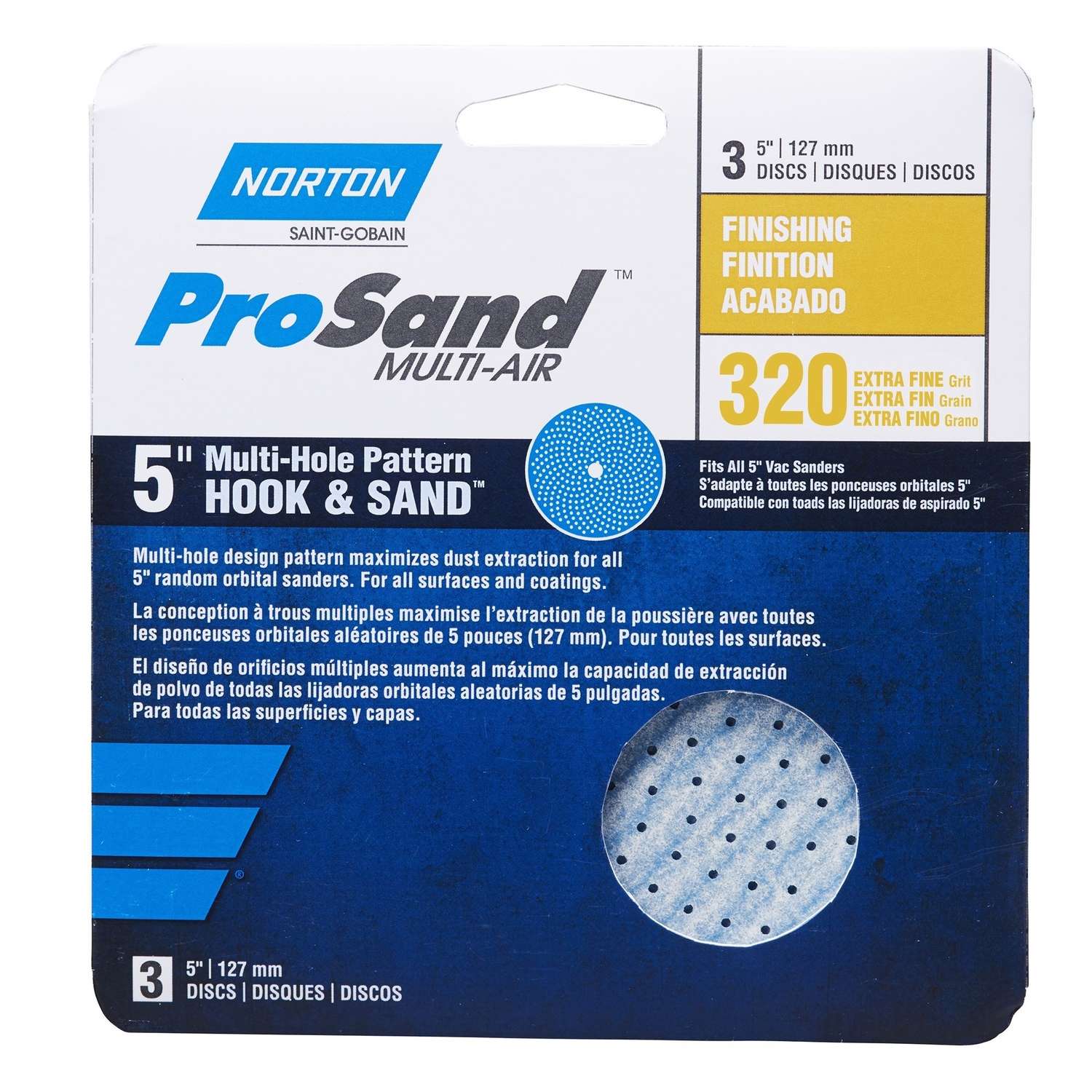 Norton ProSand 4.5x4.5 Sanding Sheets 60-Grit - 4 Pack Aluminum Oxide Power Sanding Paper