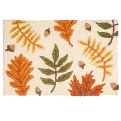 Jellybean 20 in. W X 30 in. L Multi-Color Bold Harvest Leaves Polyester Accent Rug