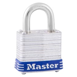 Master Lock 1 in. H X 1-1/8 in. W Laminated Steel 4-Pin Cylinder Exterior Padlock