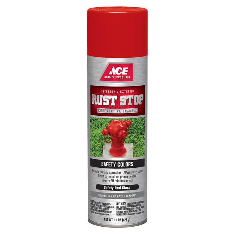 Ace Rust Stop Gloss Safety Red Spray Paint 15 oz. Ace Hardware