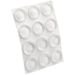 Softtouch Plastic Self Adhesive Bumper Pad Clear Round 0.5 in. W X 0.5 in. L 12 pk