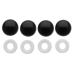 Custom Accessories Black Bolt Caps 4 pk