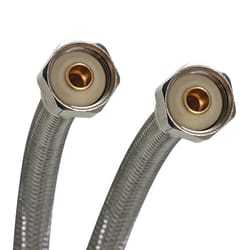 Fluidmaster 1/2 in. FIP X 1/2 in. D FIP 30 in. Braided Stainless Steel Faucet Supply Line
