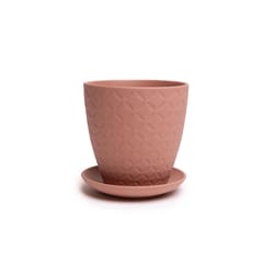 Chive Virago 5 in. D Ceramic Shape B Flower Pot Terracotta