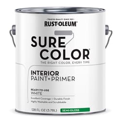 Rust-Oleum Sure Color Semi-Gloss White Water-Based Paint + Primer Interior 1 gal