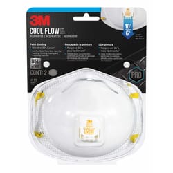 3M N95 Sanding and Fiberglass Disposable Respirator Valved White 2 pc