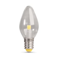 Feit C7 E12 (Candelabra) LED Bulb Soft White 4 Watt Equivalence 4 pk
