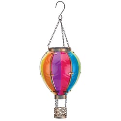 Regal Art & Gift Multicolored Glass/Metal 15 in. H Hot Air Balloon Lantern